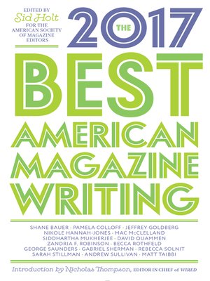 The Best American Magazine Writing 2017 - ebook